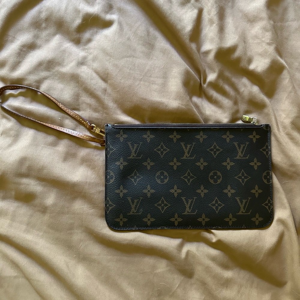 Louis Vuitton Monogram Clutch in Brown and Black